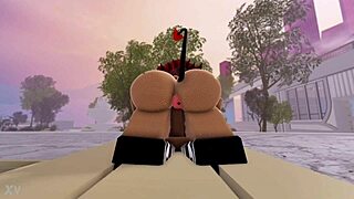 naked transsexual at pool gets anal assfucking from black guy with cock