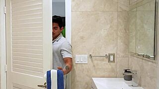 Jealous stepbrother joins stepsister in shower