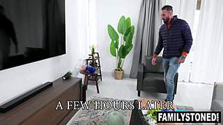 Stepdad discovers stepdaughter gives her a lesson