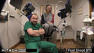 freshman gets mandatory hitachi orgasm from doctor
