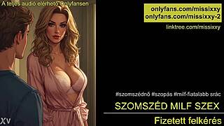 Neighbor milf sex with hungarian audio