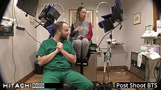 freshman gets mandatory hitachi orgasm from doctor