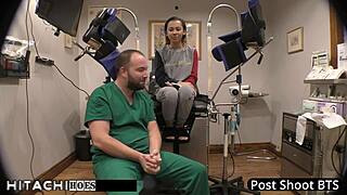 freshman gets mandatory hitachi orgasm from doctor