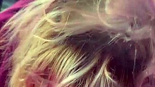 pretty hooker gets on her knees to suck dick in the backseat of a car and takes a load in her whore mouth