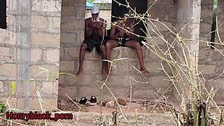 My gangster girlfriend fucks me outside