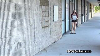 Perky room mate candidate fucks for discount