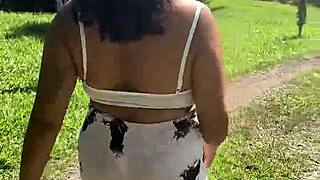 chubby latina farting outdoors public big ass loud
