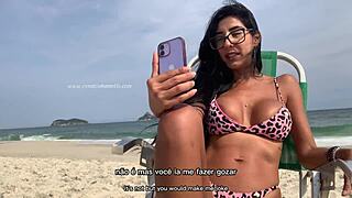live private chat on beach with renatinha mello public exhibitionism