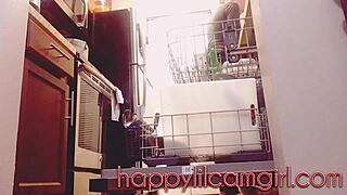 Girl ignores you cleaning kitchen giantess recording