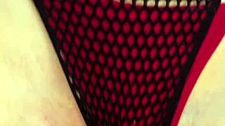 naughty girl in thigh high boots gets creamy reward