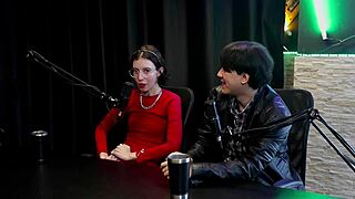Yastrixx answers who she sucks sits and passes while showing off sheer red lingerie