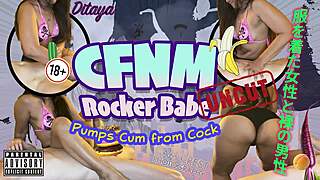 Cfnm rocker babe pumps cum from cock in preview
