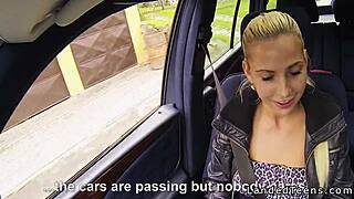 Blonde Hitchhiker Fucks In Car Pov