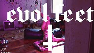 hogtied latina gets foot torment and orgasm