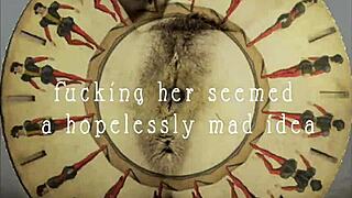 Vintage silent films with hairy beaver retro scenes