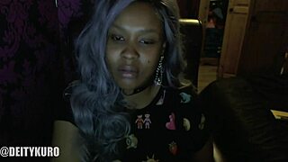 Smoking ebony humiliatrix ignores you completely