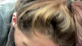 hooker finishes customer with a full cum swallow