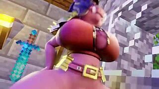 female piglin bent over for doggystyle pov