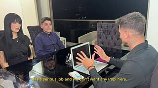 threesome with yennifer chacon and el papi in exchange of money and passports with two big cock cum shots