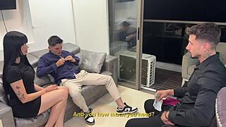 threesome with yennifer chacon and el papi in exchange of money and passports with two big cock cum shots