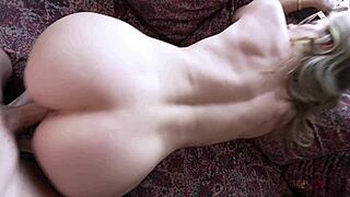 omg stepmoms tight ass destroyed on hotel couch then she swallows every drop 😱