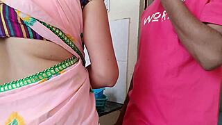 bhabhi busy in kitchen devar arrives with clear hindi audio
