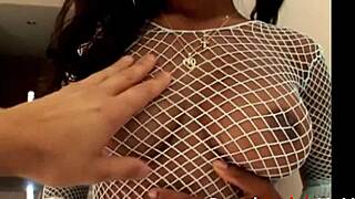 ebony babe takes double anal pounding