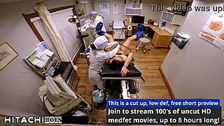 human guinea pig gets mandatory hitachi orgasms from nurse