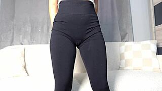 Big ass pinay latin wife camel toe masturbation leggings pussy play in 4k