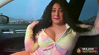 big titted brunette barbi car ride with rome major