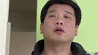 japanese guy suprised with blowjob by his best friend girlfriend at during the visit at uncensored jav roleplay