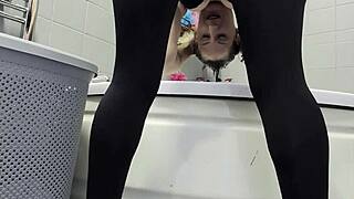hair washing fetish in the bath
