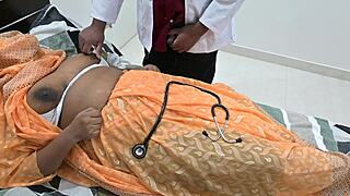 doctor meets lady at hospital for appointment