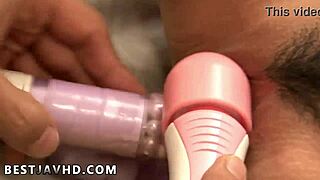 horny yuno shirasu drains her shaved gash with toys