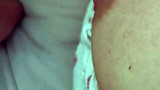 Stepson caught his stepmom in bed and fucked her tight pussy hard