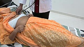 doctor meets lady at hospital for appointment