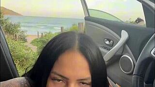 sexo arriscado paramos no meio da estrada e fudemos
