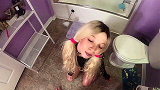blonde stepdaughter wants to spend time with her stepdad today
