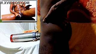 guy watches stepsister and uses bottle