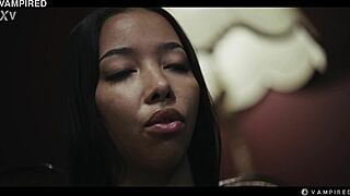 Lesbian interracial vampire sex - black girl mesmerize and dominates big fake tits latina slave
