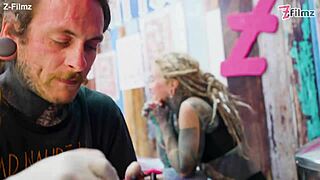 inked couple joins big group fun