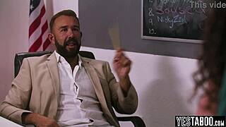 Teacher fucks tiny latina gf in class?