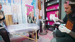 inked couple joins big group fun