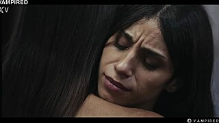 Lesbian interracial vampire sex - black girl mesmerize and dominates big fake tits latina slave