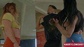 Two sexy milf gets all three holes training