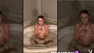big fake tits pornstar sophie dee poses then toys her pussy