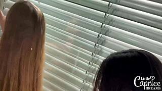Littlecapricedreams stepsisters alexis crystal and little 18+caprice share on one dick