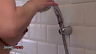 Chubby Japanese wife Maya Mizuki takes bath creampie