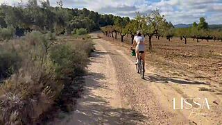 How does a bike ride turn into a steamy forest encounter?