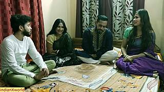 इंडियन भाभी के साथ कमाल का हॉट सेक्स वाइल्ड फैमिली वाइफ स्वैप में।